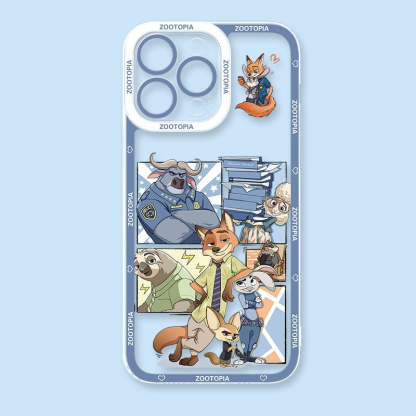 動物方城市天使眼透明防摔軟殼