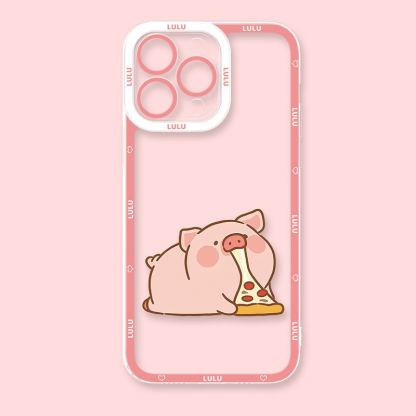 罐頭豬LuLu天使眼透明防摔軟殼