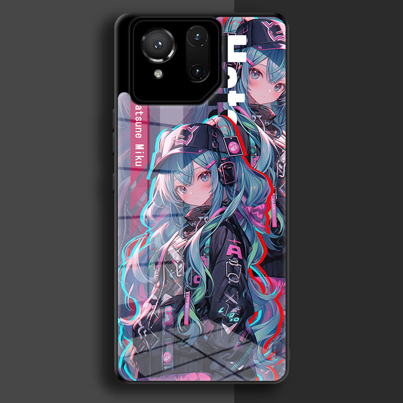 ROG初音未來鋼化玻璃手機殼