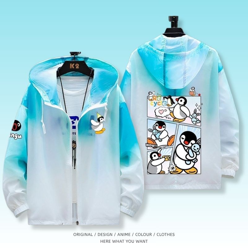 企鵝家族 Pingu 全機能抗UV涼感漸變防曬外套