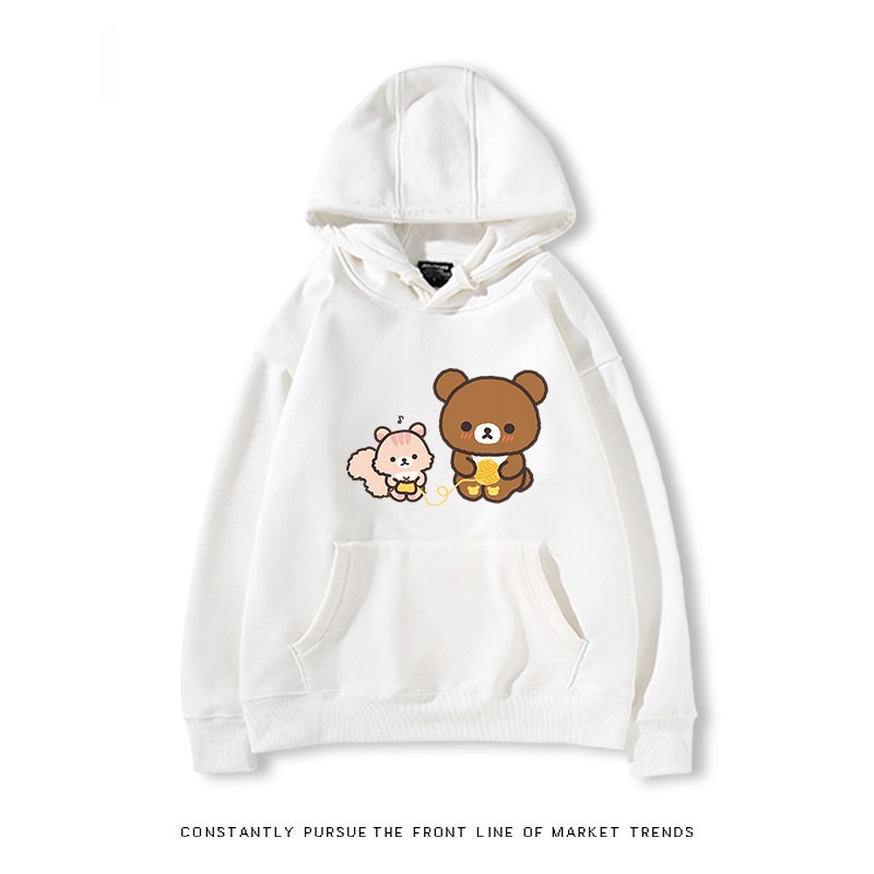 拉拉熊 秋冬新款 親子情侶裝連帽衛衣