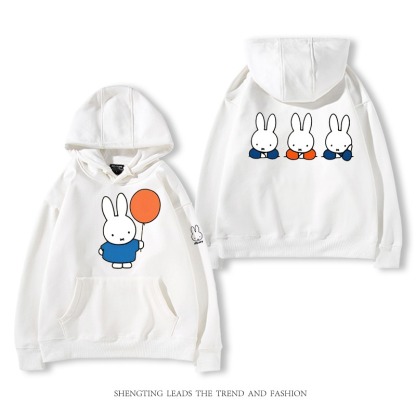 米菲聯名miffy兔 2025秋冬新款 親子情侶裝連帽衛衣
