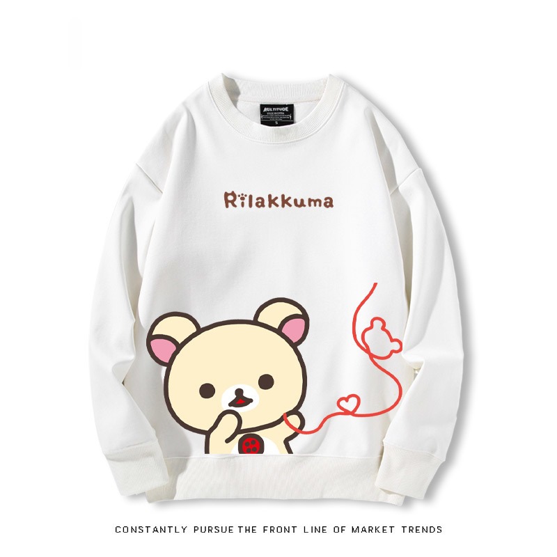 日系拉拉熊 秋冬新款 親子情侶裝圓領長袖