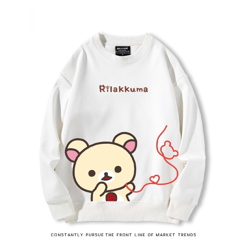 日系拉拉熊 秋冬新款 親子情侶裝圓領長袖