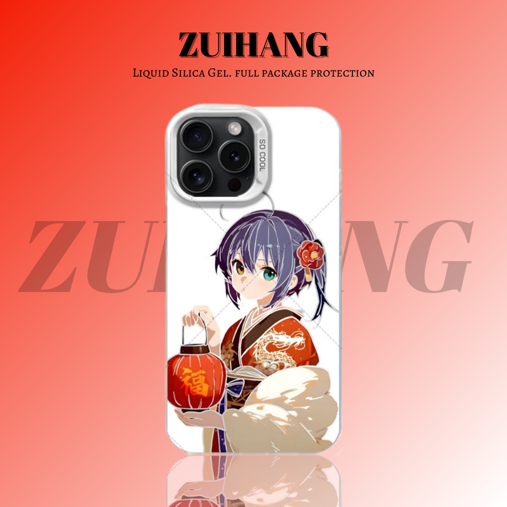 中二病也想談戀愛彩銀線條漸變防摔手機殼-ZUIHANG SHOP