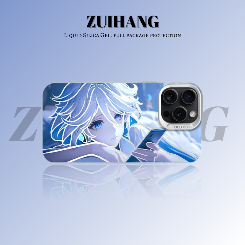 原神彩銀線條漸變防摔手機殼-ZUIHANG SHOP