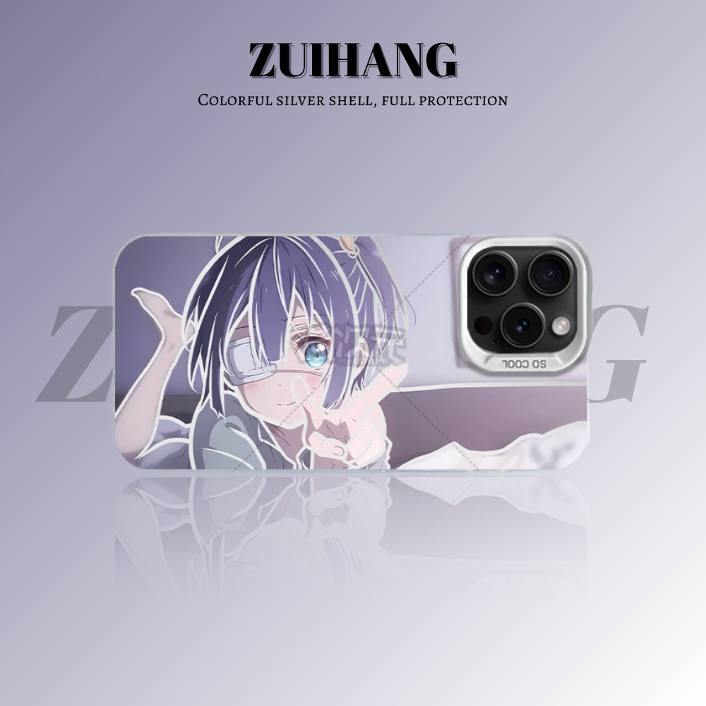 中二病也想談戀愛彩銀線條漸變防摔手機殼-ZUIHANG SHOP