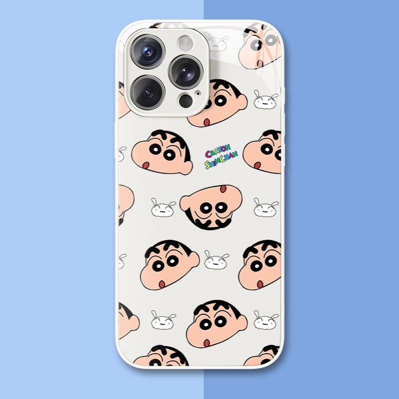 蠟筆小新新款高清全包防摔玻璃殼-ZUIHANG SHOP