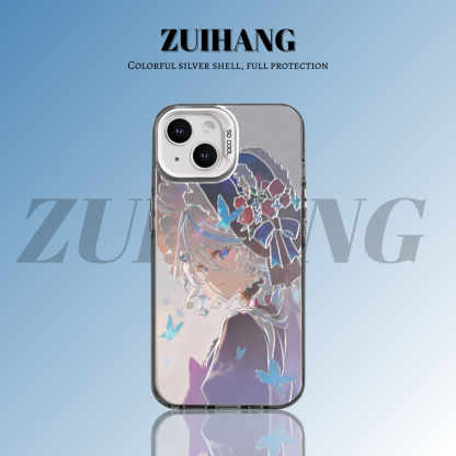 原神彩銀線條漸變防摔手機殼-ZUIHANG SHOP