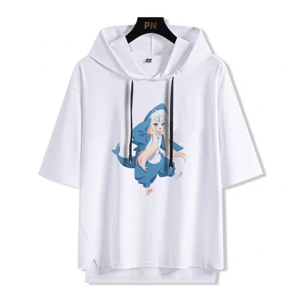 YouTuber 虛擬主播 Sameko Saba 鯊魚子 連帽短袖T恤-ZUIHANG SHOP