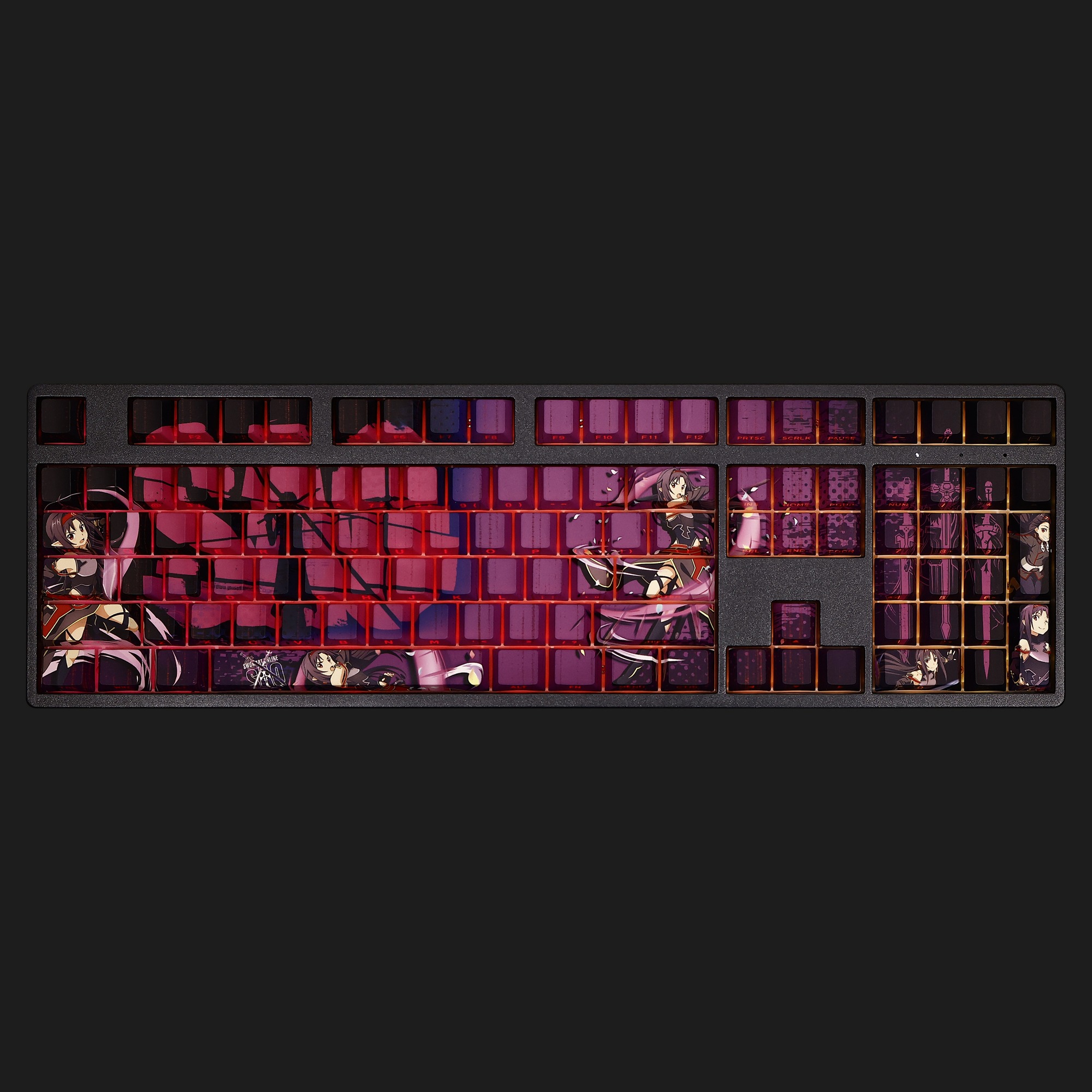 紺野木棉季透光RGB108鍵標準配列衛星軸鍵帽-ZUIHANG SHOP