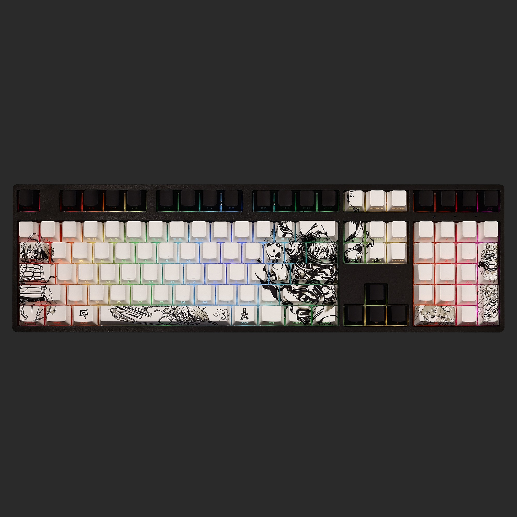 宮出口瑞靈東方Project透光RGB108鍵標準配列衛星軸鍵帽