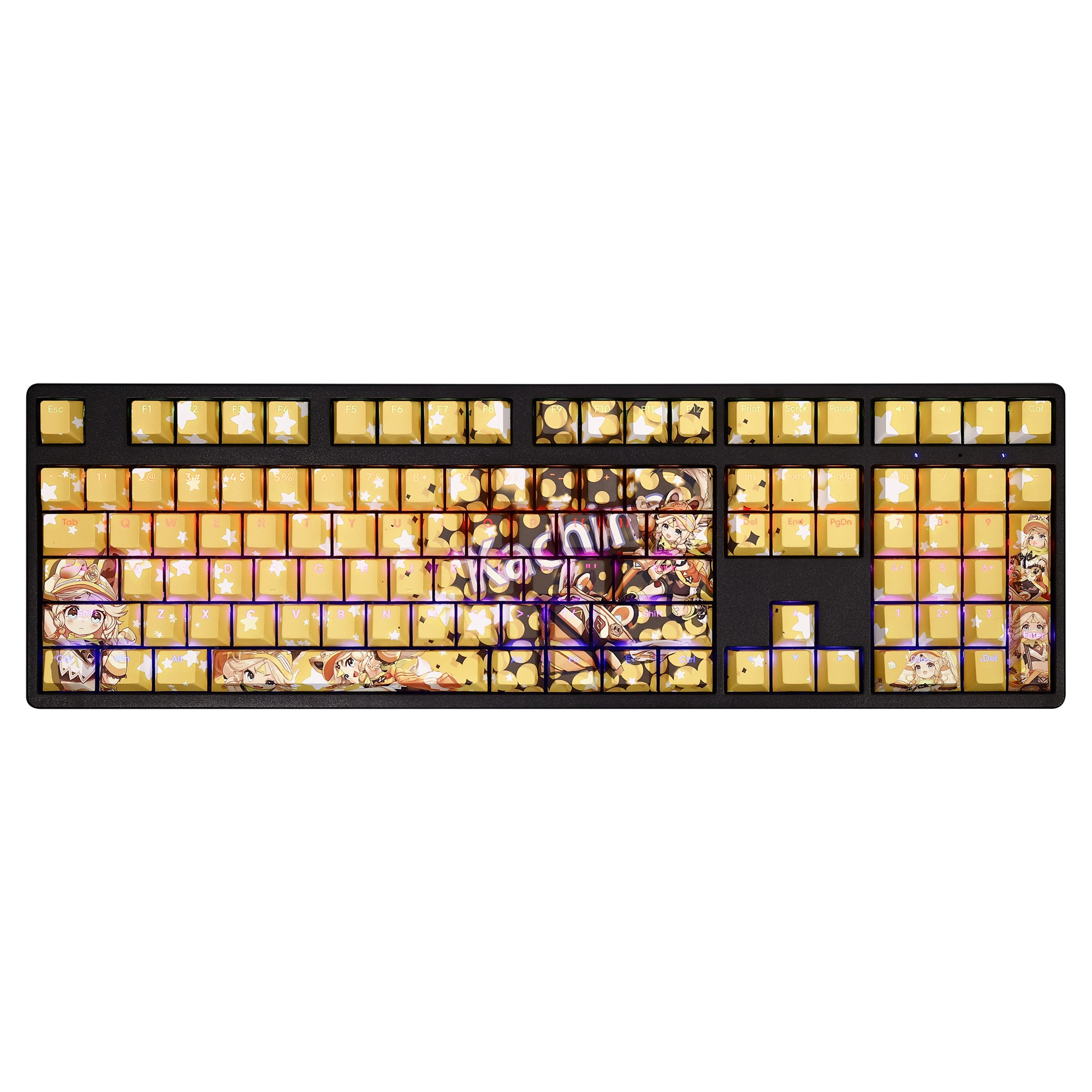 原神卡齊娜透光RGB108鍵標準配列衛星軸鍵帽-ZUIHANG SHOP