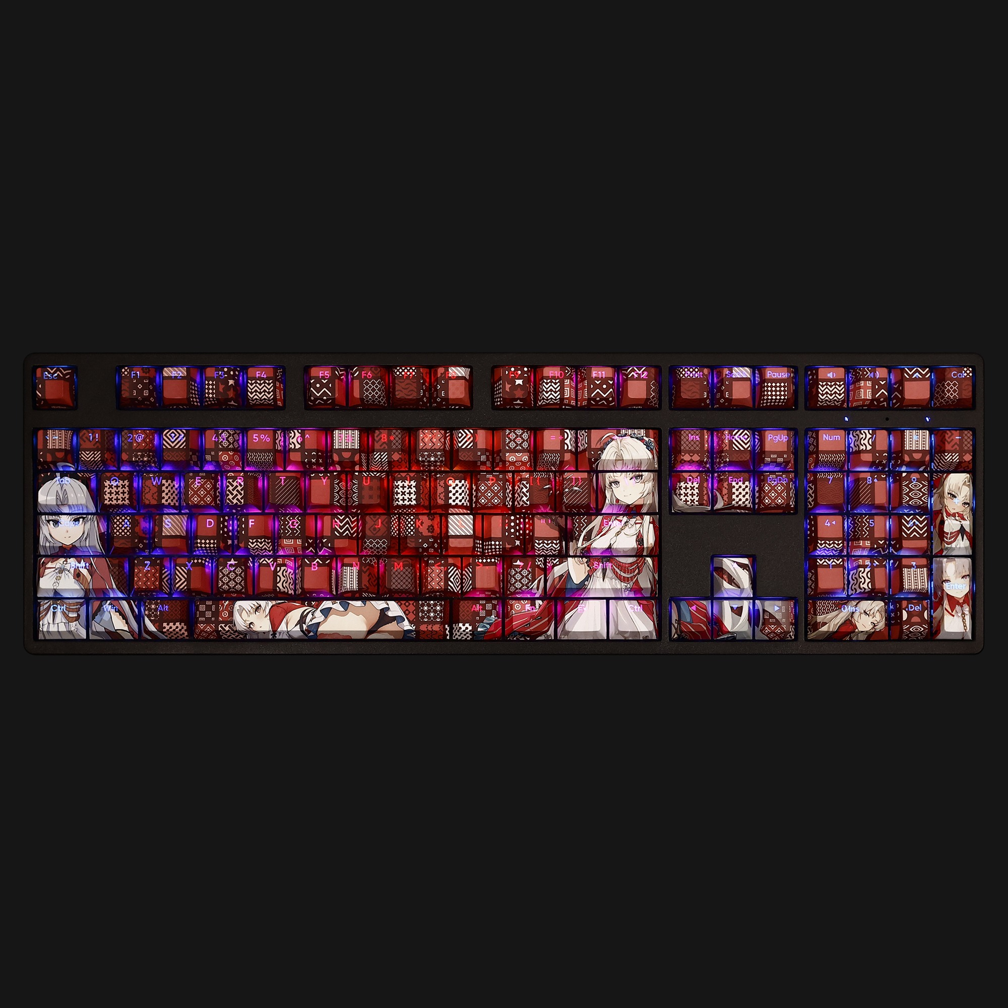 珂萊塔透光RGB108鍵標準配列衛星軸鍵帽