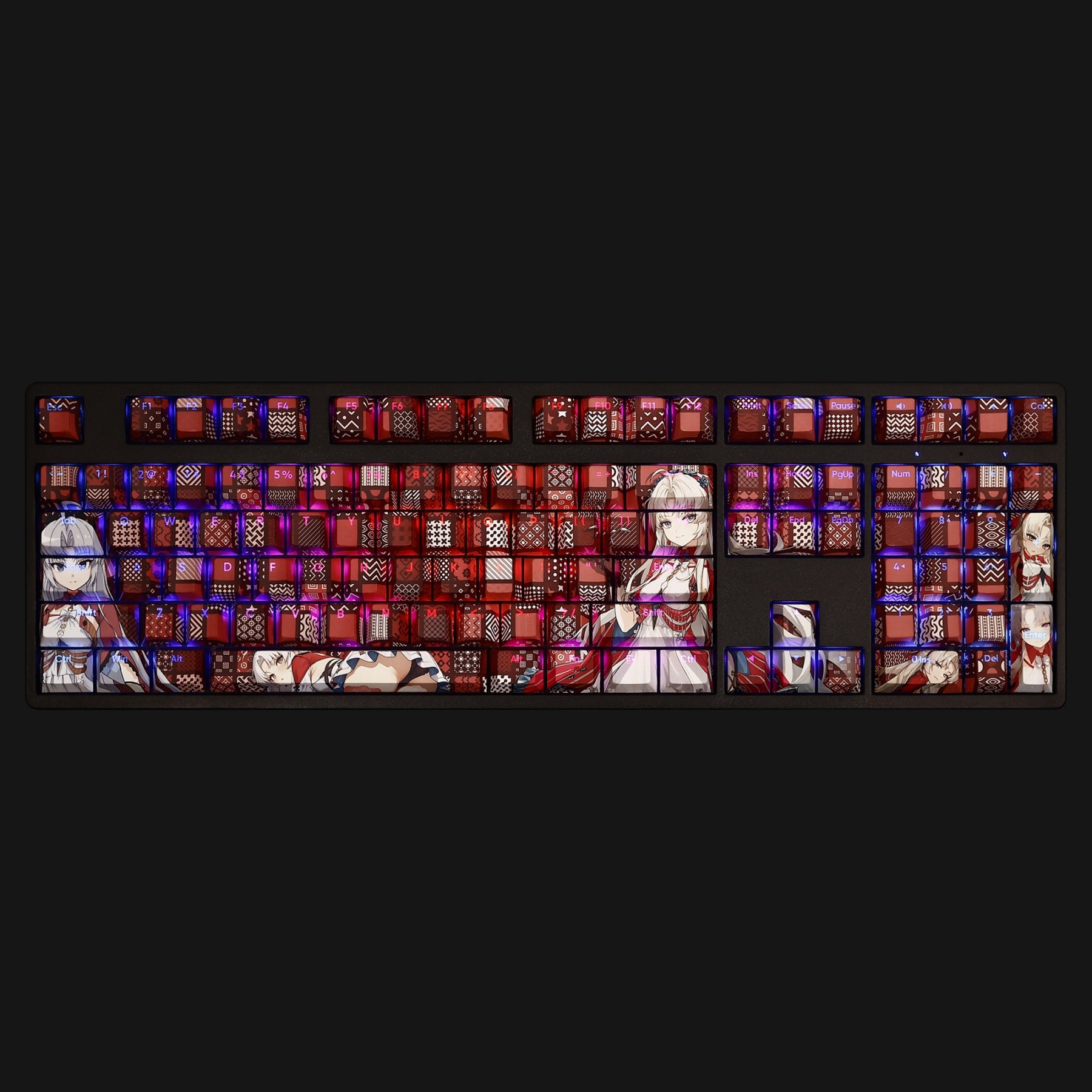 珂萊塔透光RGB108鍵標準配列衛星軸鍵帽