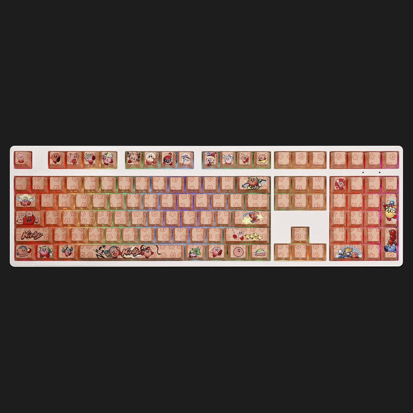 星之卡比透光RGB108鍵標準配列衛星軸鍵帽