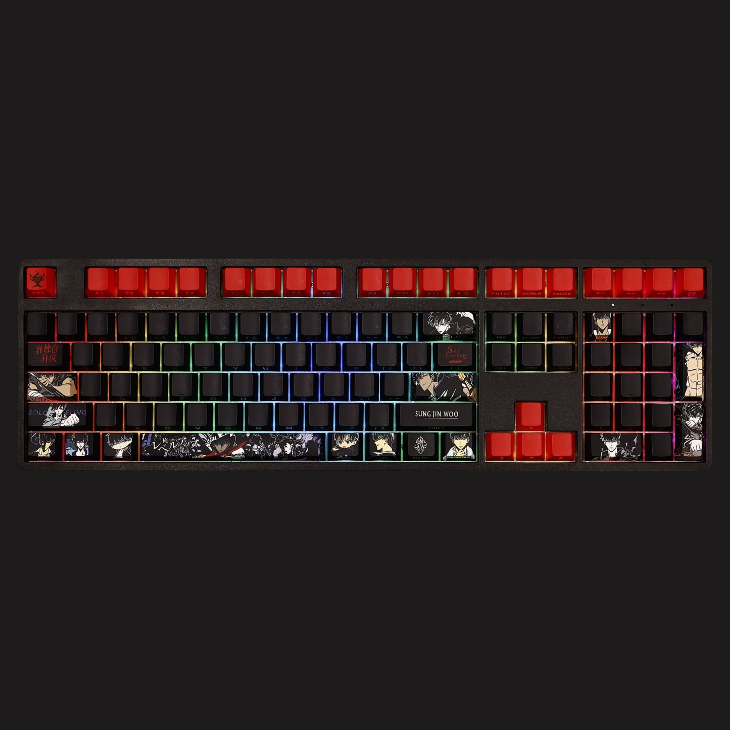 我獨自升級透光RGB108鍵標準配列衛星軸鍵帽