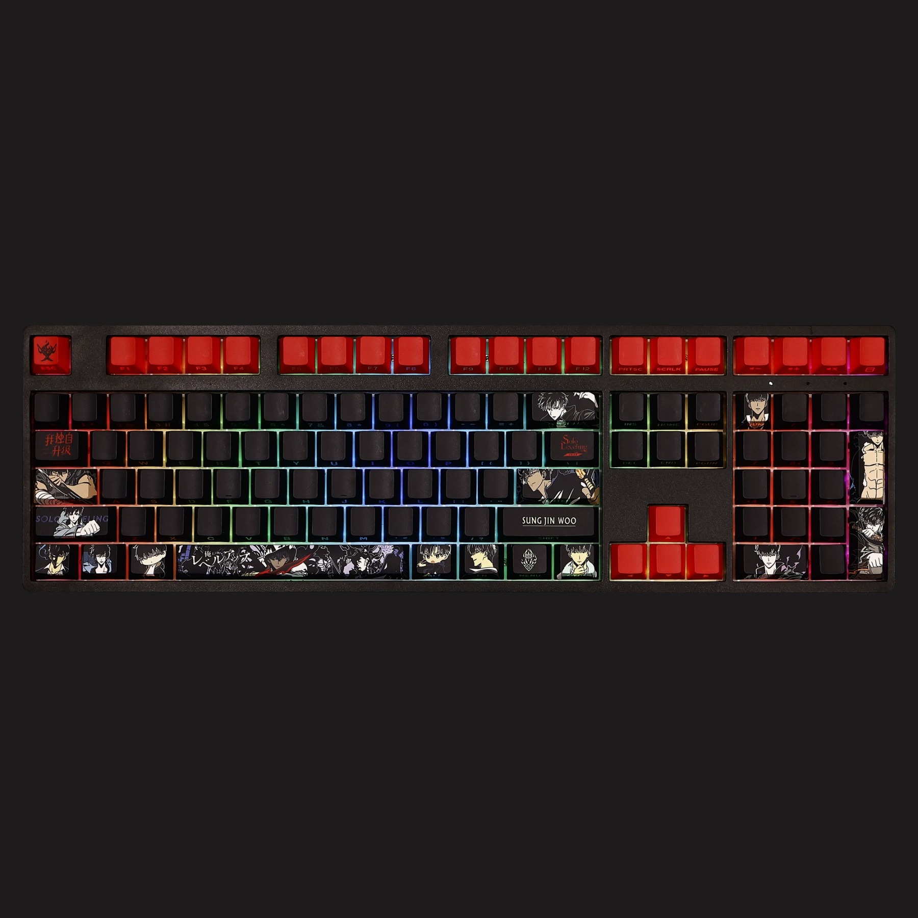 我獨自升級程肖宇透光RGB108鍵標準配列衛星軸鍵帽-ZUIHANG SHOP