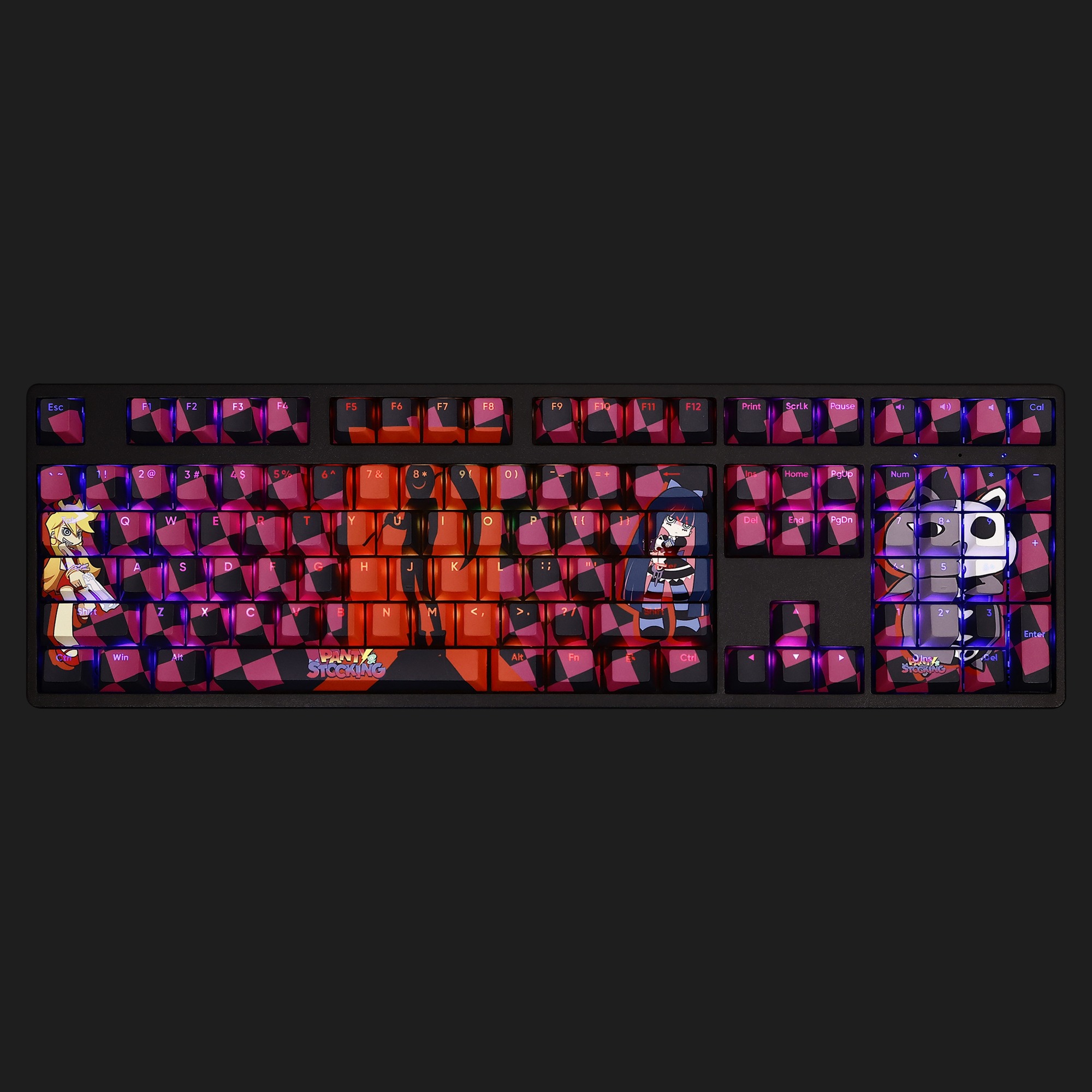 吊帶襪天使透光RGB108鍵標準配列衛星軸鍵帽-ZUIHANG SHOP