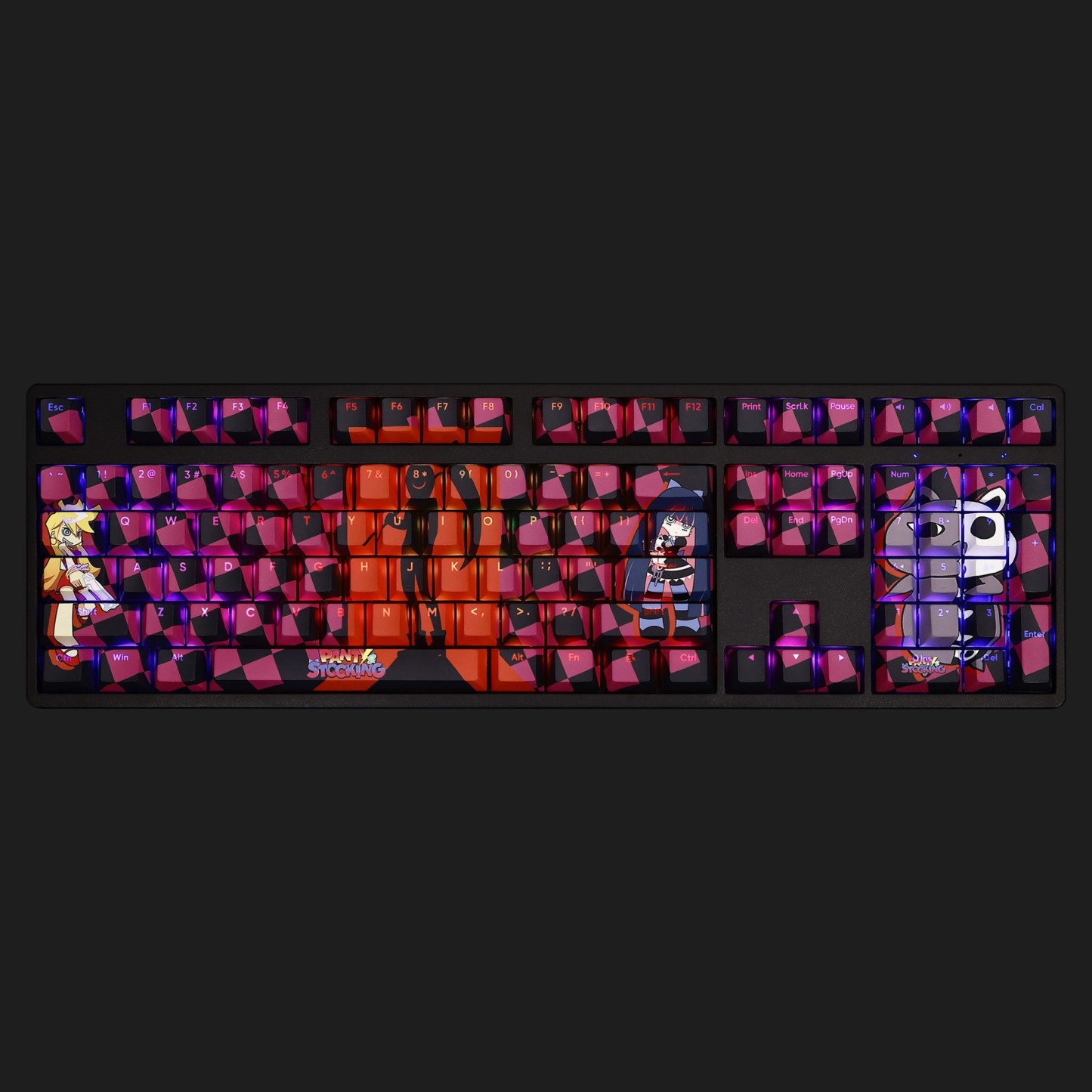 吊帶襪天使透光RGB108鍵標準配列衛星軸鍵帽-ZUIHANG SHOP