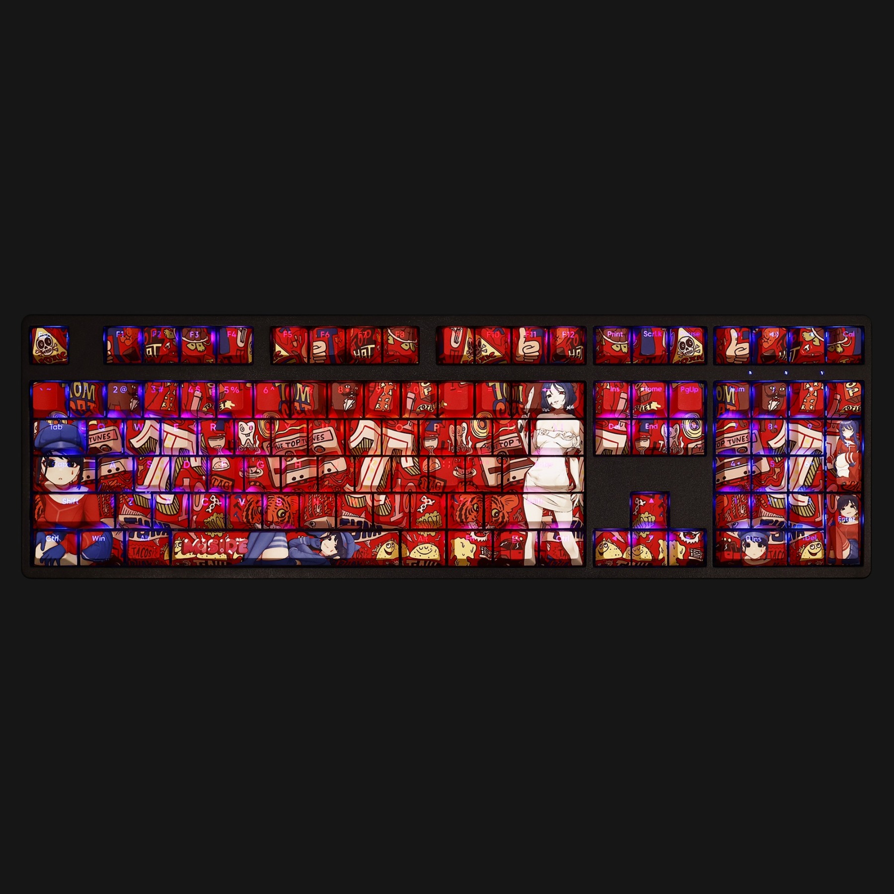 米塔MiSide透光RGB108鍵標準配列衛星軸鍵帽-ZUIHANG SHOP