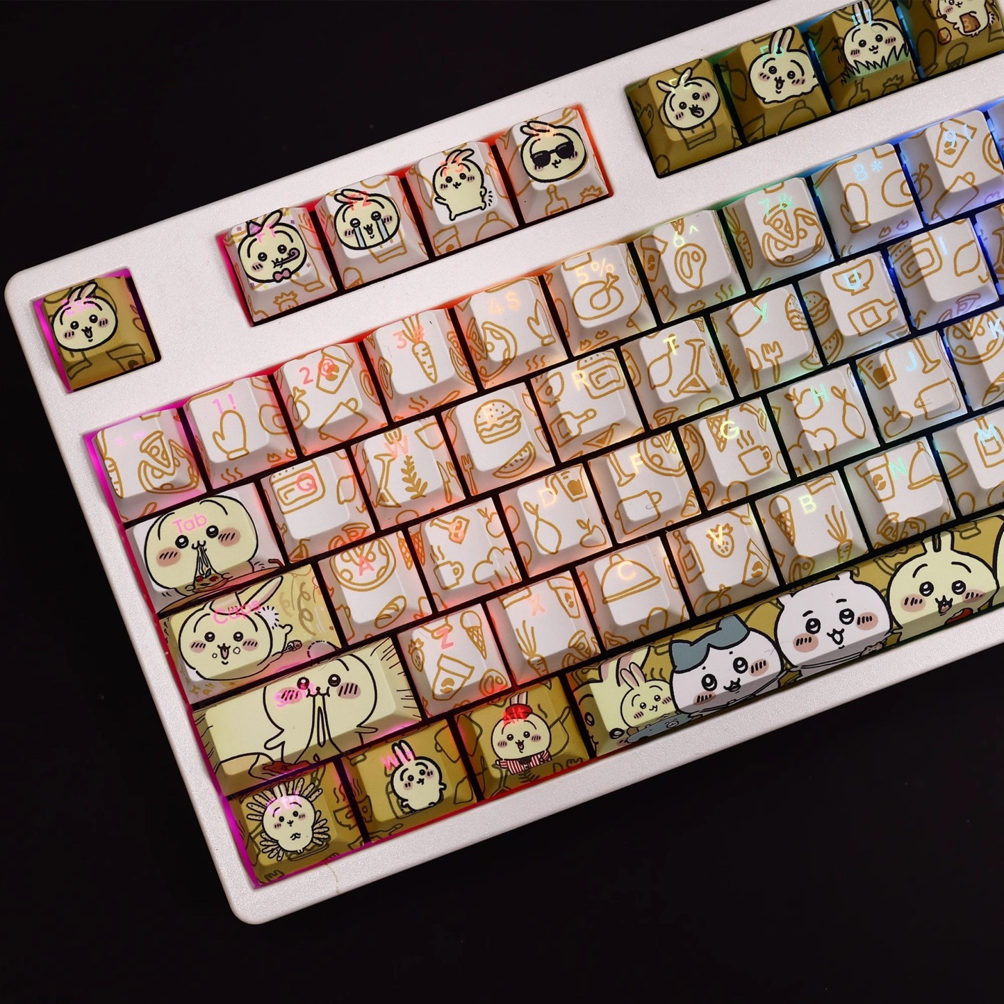 Chiikawa透光RGB108鍵標準配列衛星軸鍵帽