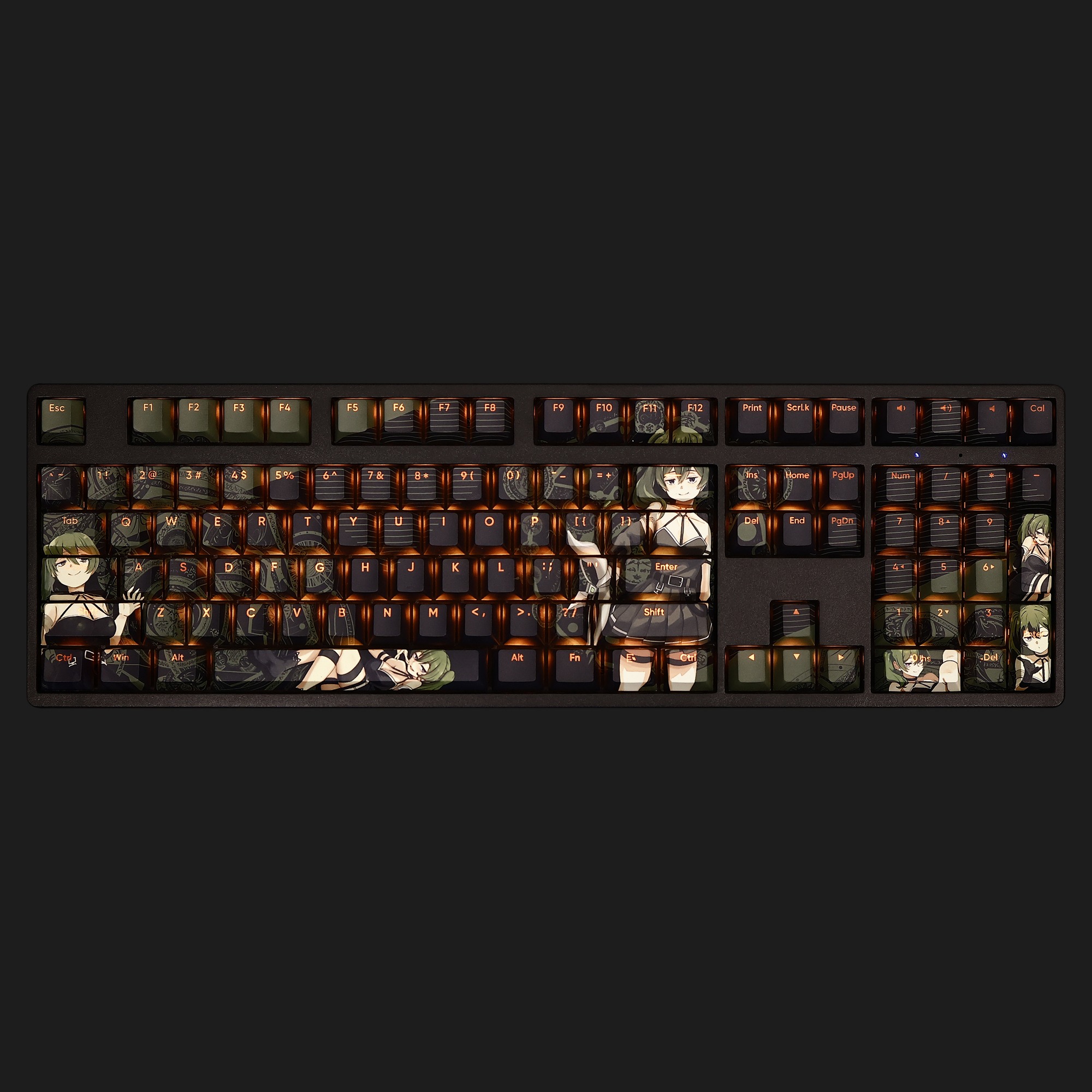 尤貝爾透光RGB108鍵標準配列衛星軸鍵帽-ZUIHANG SHOP