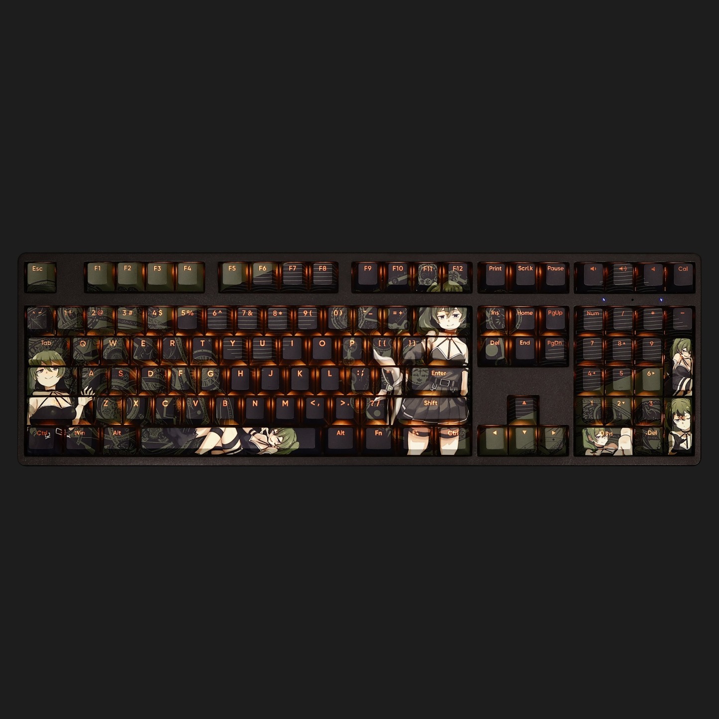 尤貝爾透光RGB108鍵標準配列衛星軸鍵帽-ZUIHANG SHOP