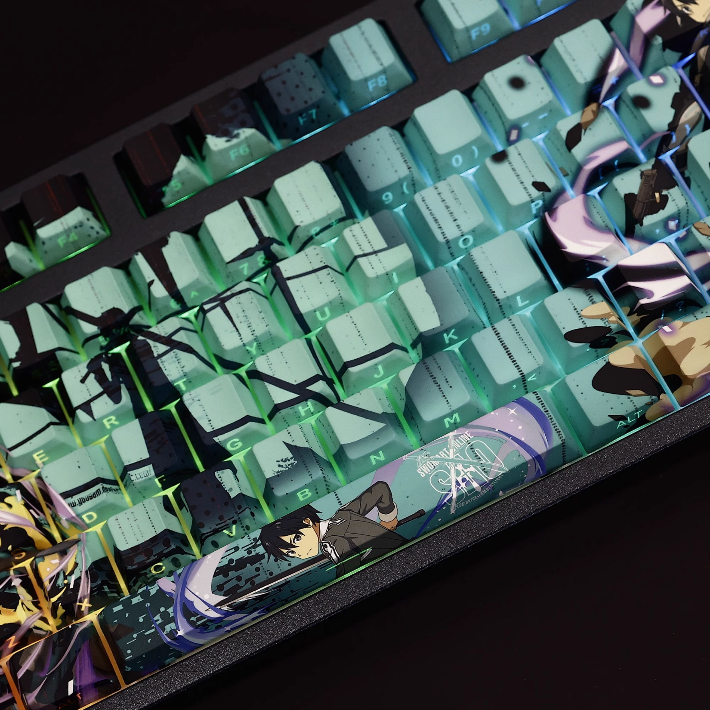 桐人透光RGB108鍵標準配列衛星軸鍵帽-ZUIHANG SHOP