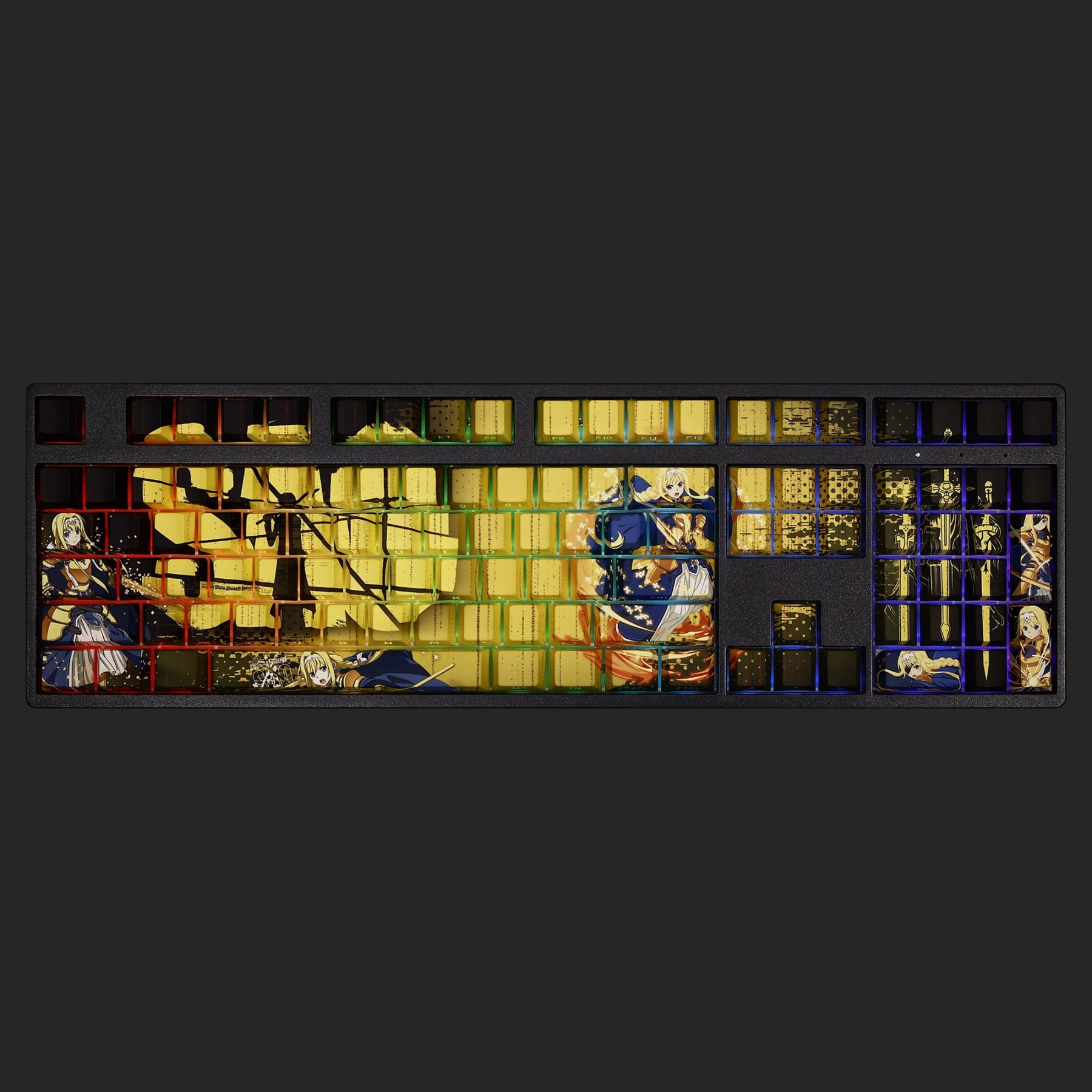 愛麗絲透光RGB108鍵標準配列衛星軸鍵帽-ZUIHANG SHOP