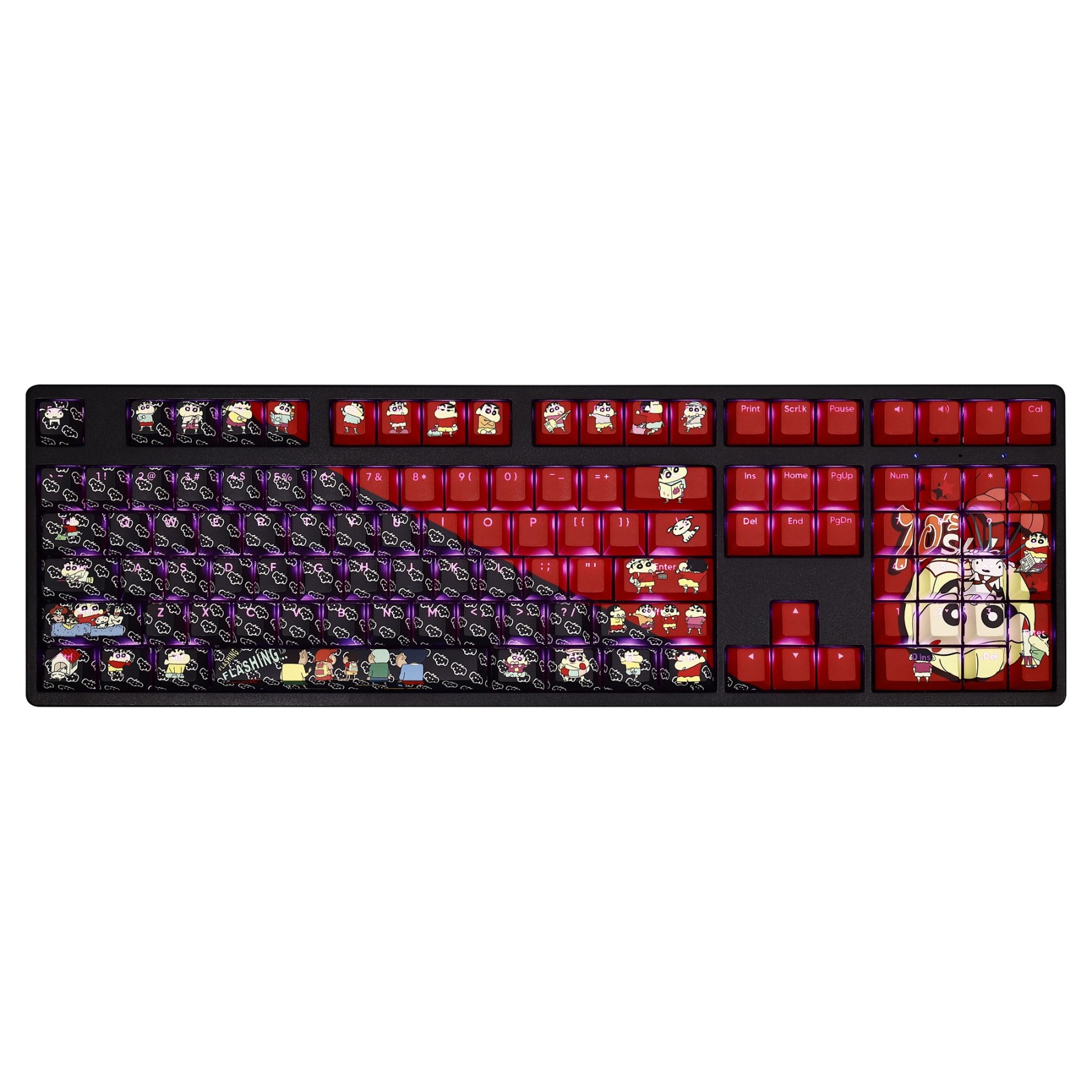 蠟筆小新透光RGB108鍵標準配列衛星軸鍵帽