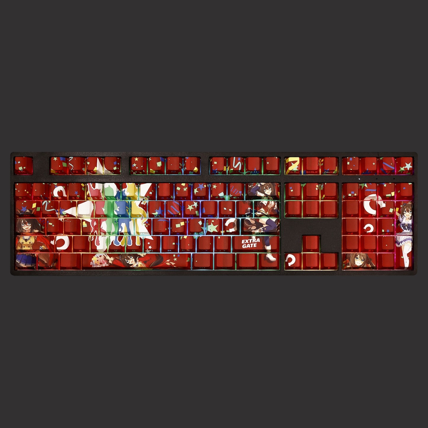 賽馬娘神鷹透光RGB108鍵標準配列衛星軸鍵帽-ZUIHANG SHOP