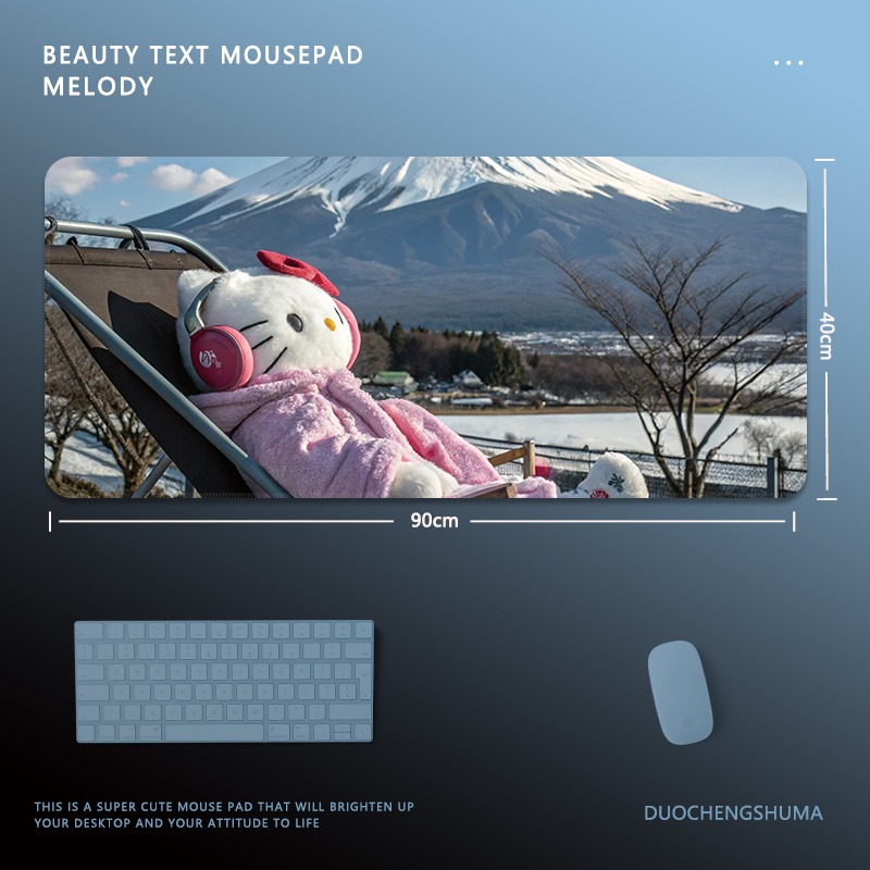 Hello Kitty 主題桌墊 布質滑鼠墊-ZUIHANG SHOP