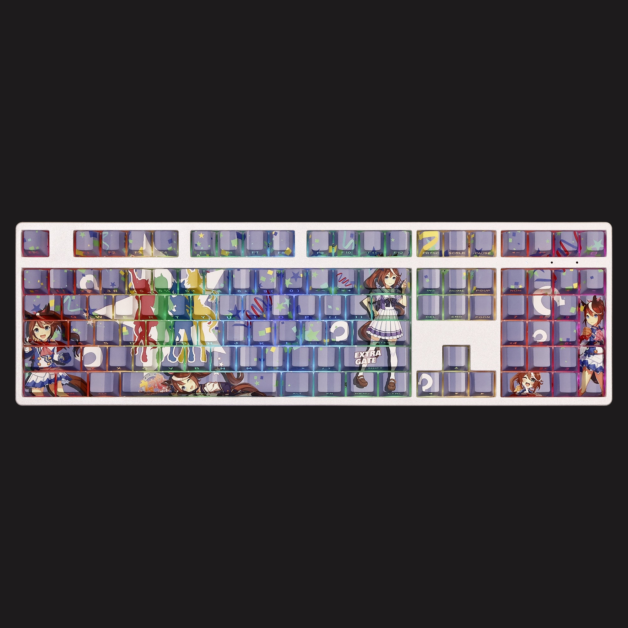 東海帝皇賽馬娘透光RGB108鍵標準配列衛星軸鍵帽