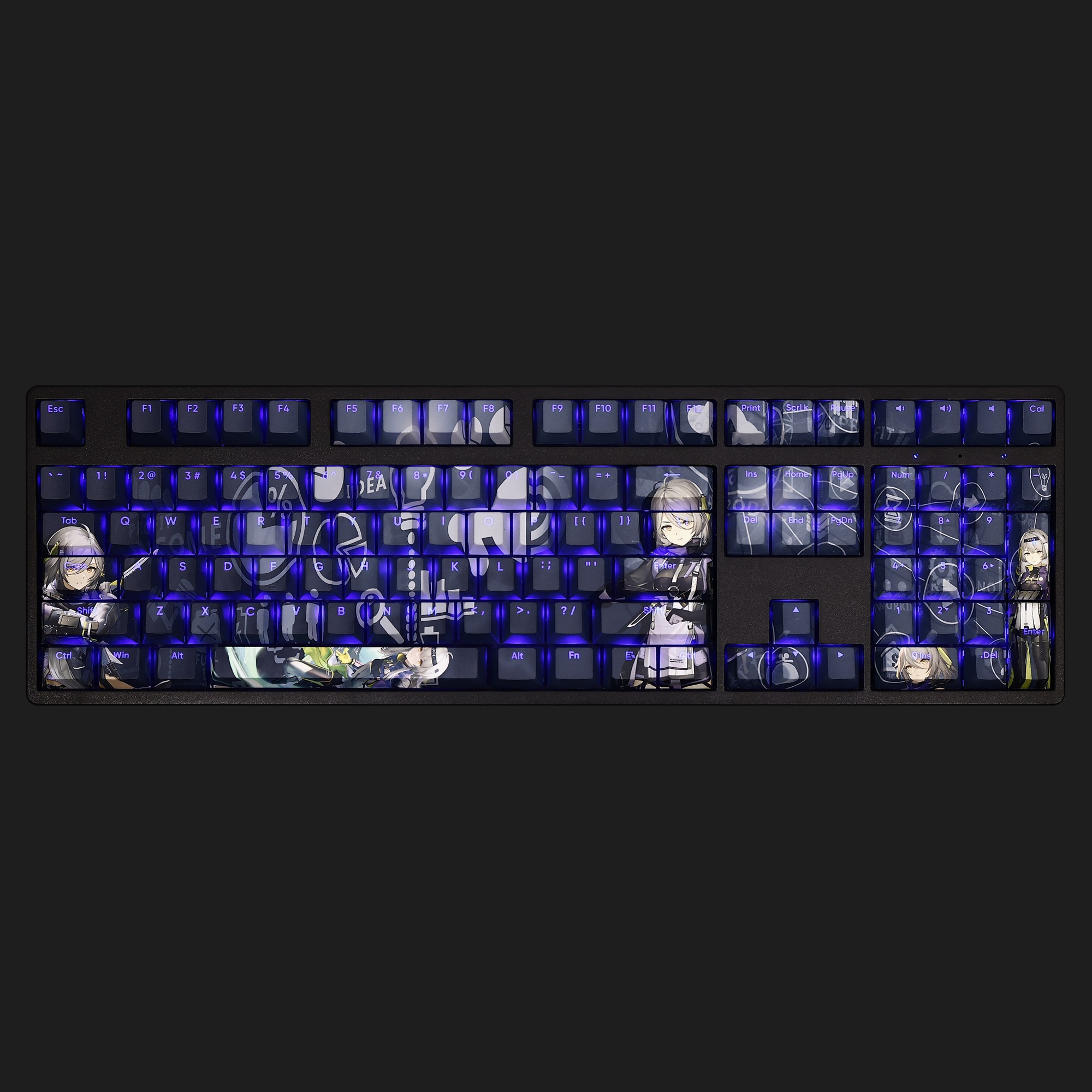 安卡希雅透光RGB108鍵標準配列衛星軸鍵帽-ZUIHANG SHOP