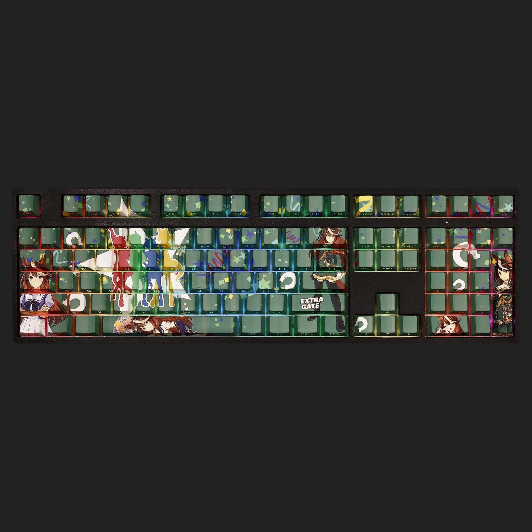 賽馬娘皇帝透光RGB108鍵標準配列衛星軸鍵帽-ZUIHANG SHOP