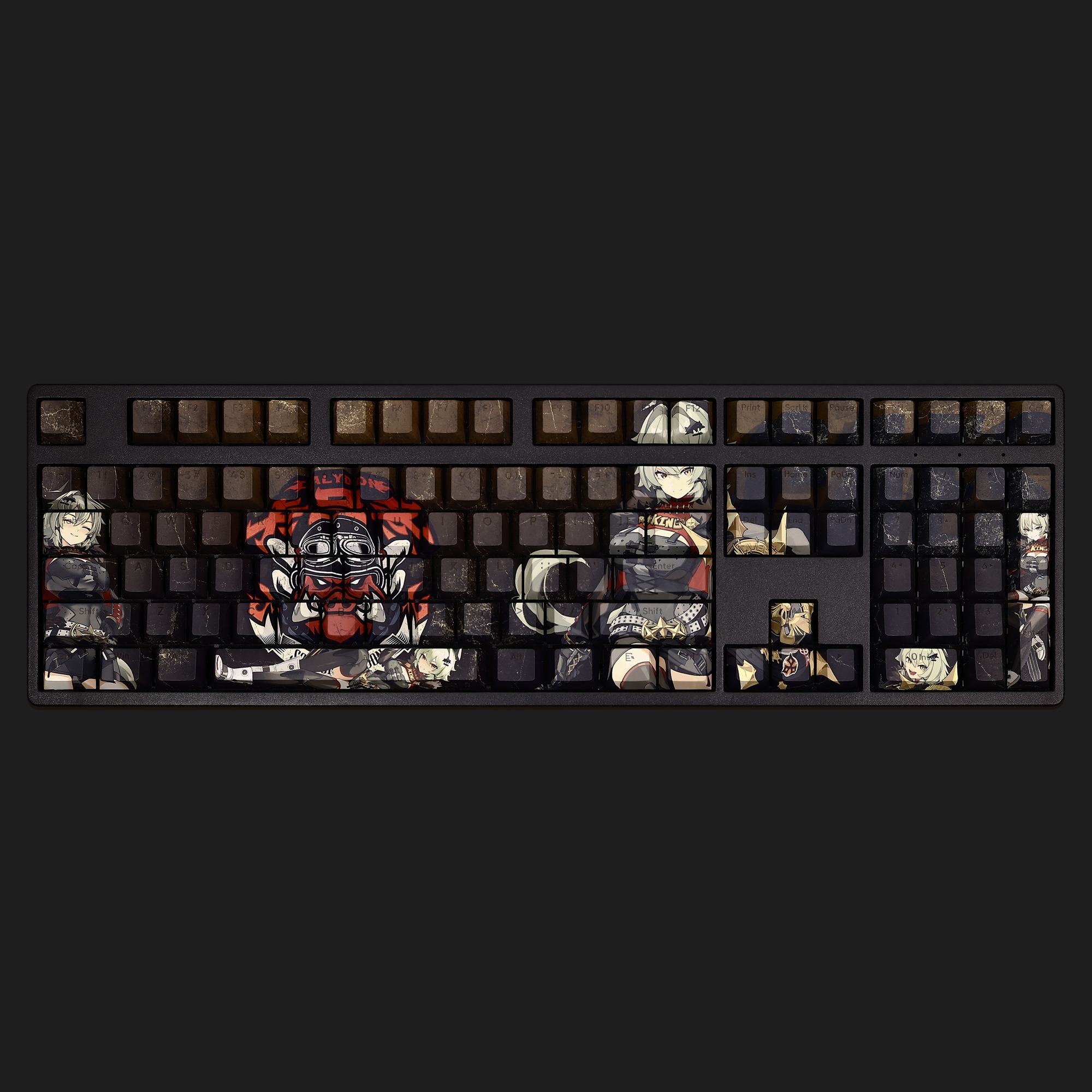 絕區零凱撒金透光RGB108鍵標準配列衛星軸鍵帽-ZUIHANG SHOP