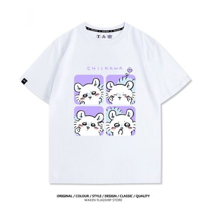 Chiikawa 2025親子情侶男女同款 印花短袖T恤