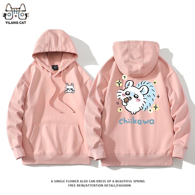 Chiikawa聯名衛衣2025秋冬新款親子情侶裝連帽衛衣