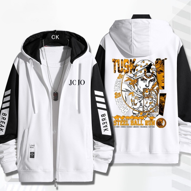 JoJo的奇妙冒險 飆馬野郎 手繪連帽衫 春秋舒適外套