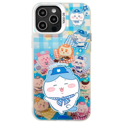 Chiikawa彩銀線條漸變防摔手機殼