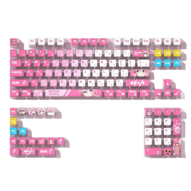 孤獨搖滾波奇醬四面透布丁鍵帽PBT熱昇華配美加獅wooting-ZUIHANG SHOP