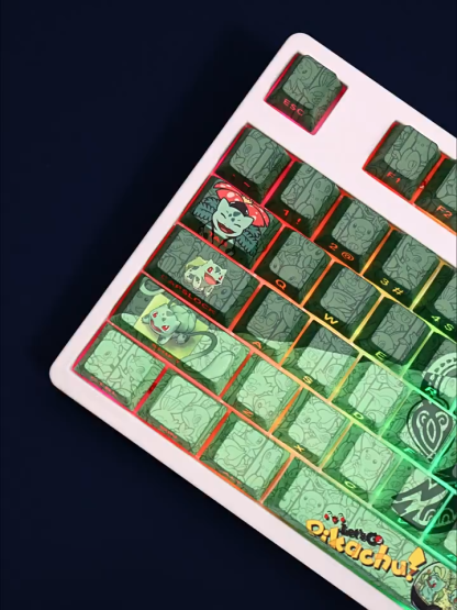 妙蛙種子奇異種子寶可夢透光RGB108鍵標準配列衛星軸鍵帽