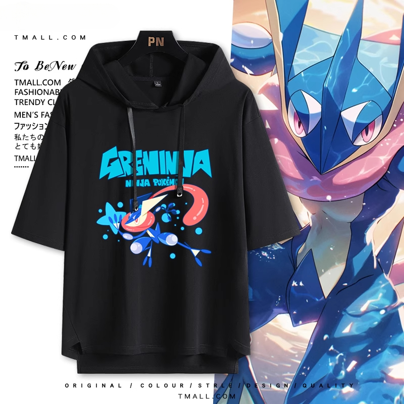 寶可夢新款 親子情侶男女款連帽短袖T恤-ZUIHANG SHOP