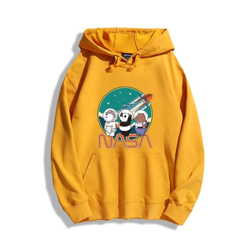 咱們三只裸熊聯名nasa新款 親子情侶男女款連帽衛衣-ZUIHANG SHOP