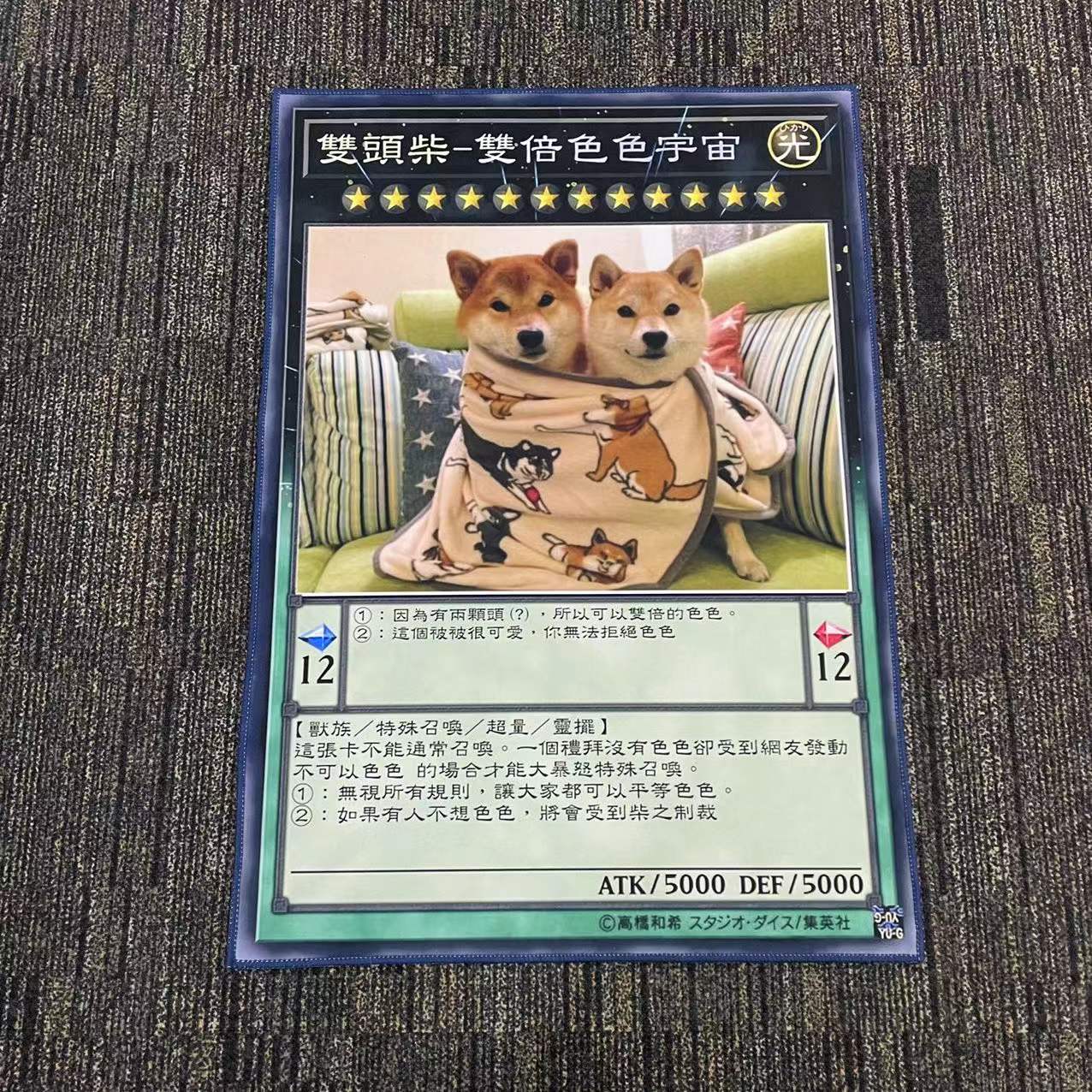 「不可以色色」Pon網紅柴犬卡牌家用臥室牀邊客廳地毯-ZUIHANG SHOP