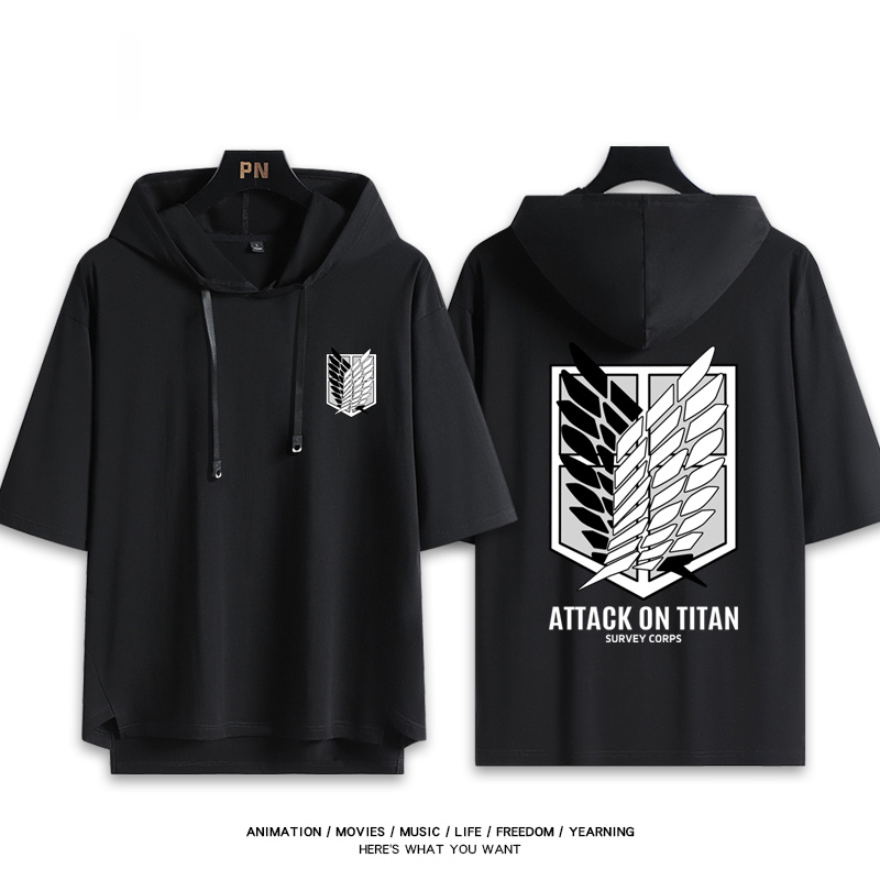 進擊的巨人 連帽短袖T恤-ZUIHANG SHOP