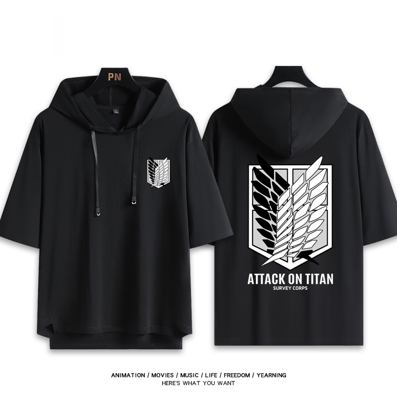進擊的巨人 連帽短袖T恤-ZUIHANG SHOP