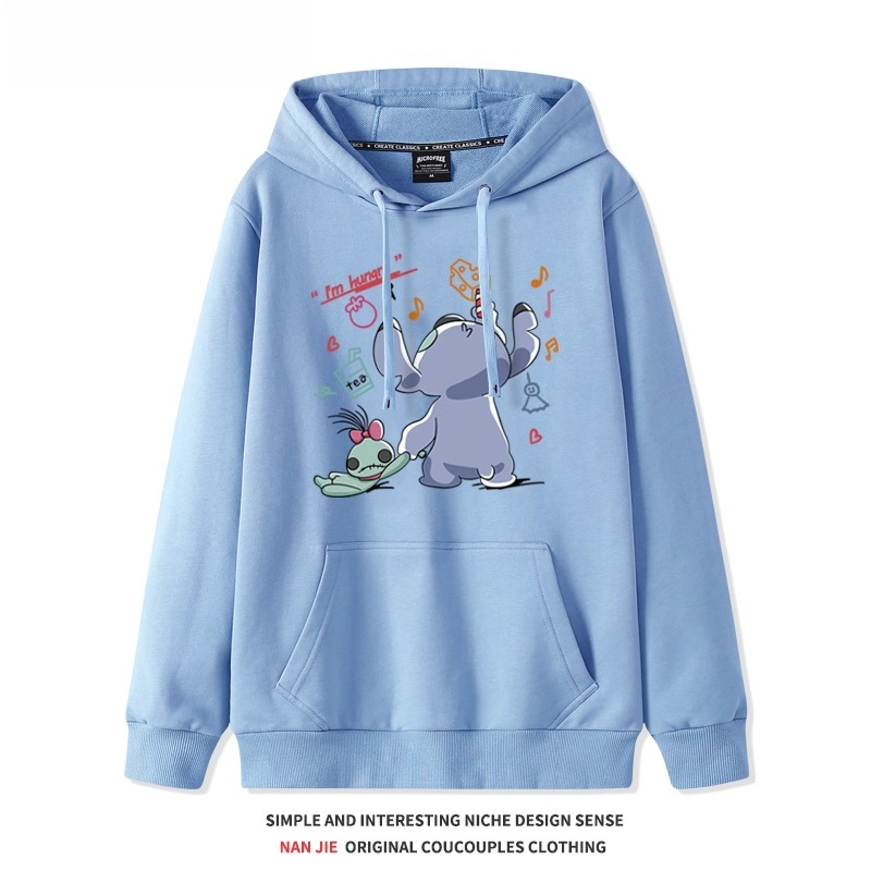 史迪仔 聯名衛衣2025秋冬新款 親子情侶裝連帽衛衣