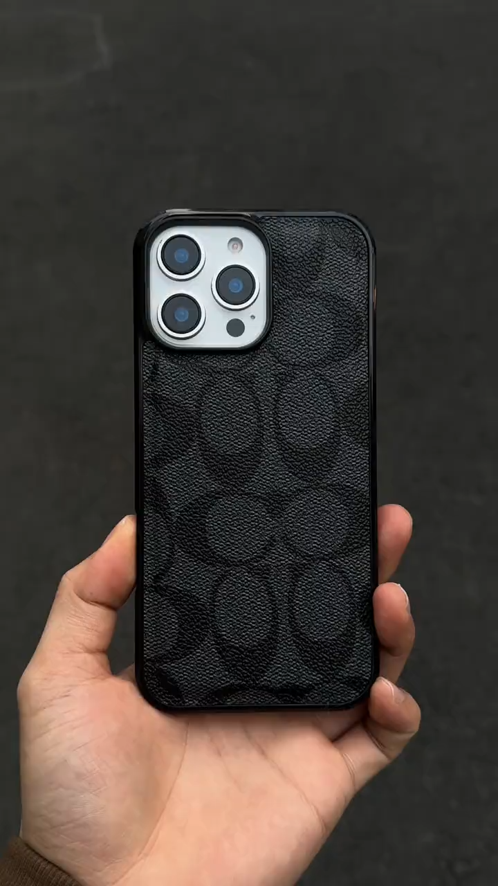 COACH皮質磨砂全包手機殼